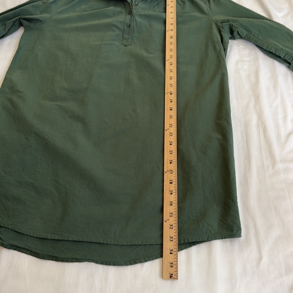 Tuckernuck Pomander Place Green Button Down Collared Polly Shirt Dress Women’s L - Picture 12 of 13